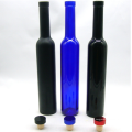 Matte black finish wine bottle,painted glass wine bottle.